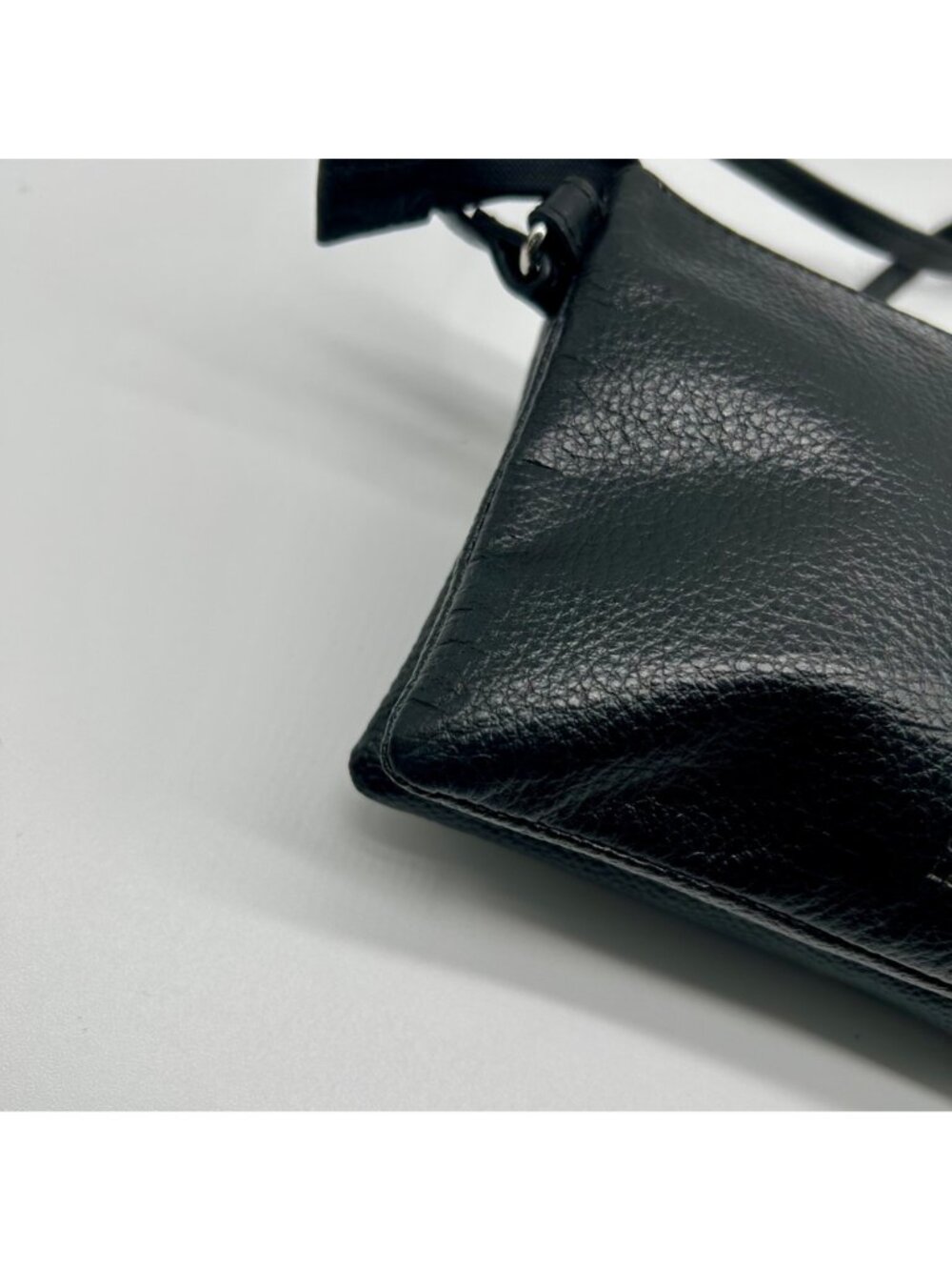 Giani Bernini Black Leather Softy Mini Accordion Crossbody - Picture 8 of 10